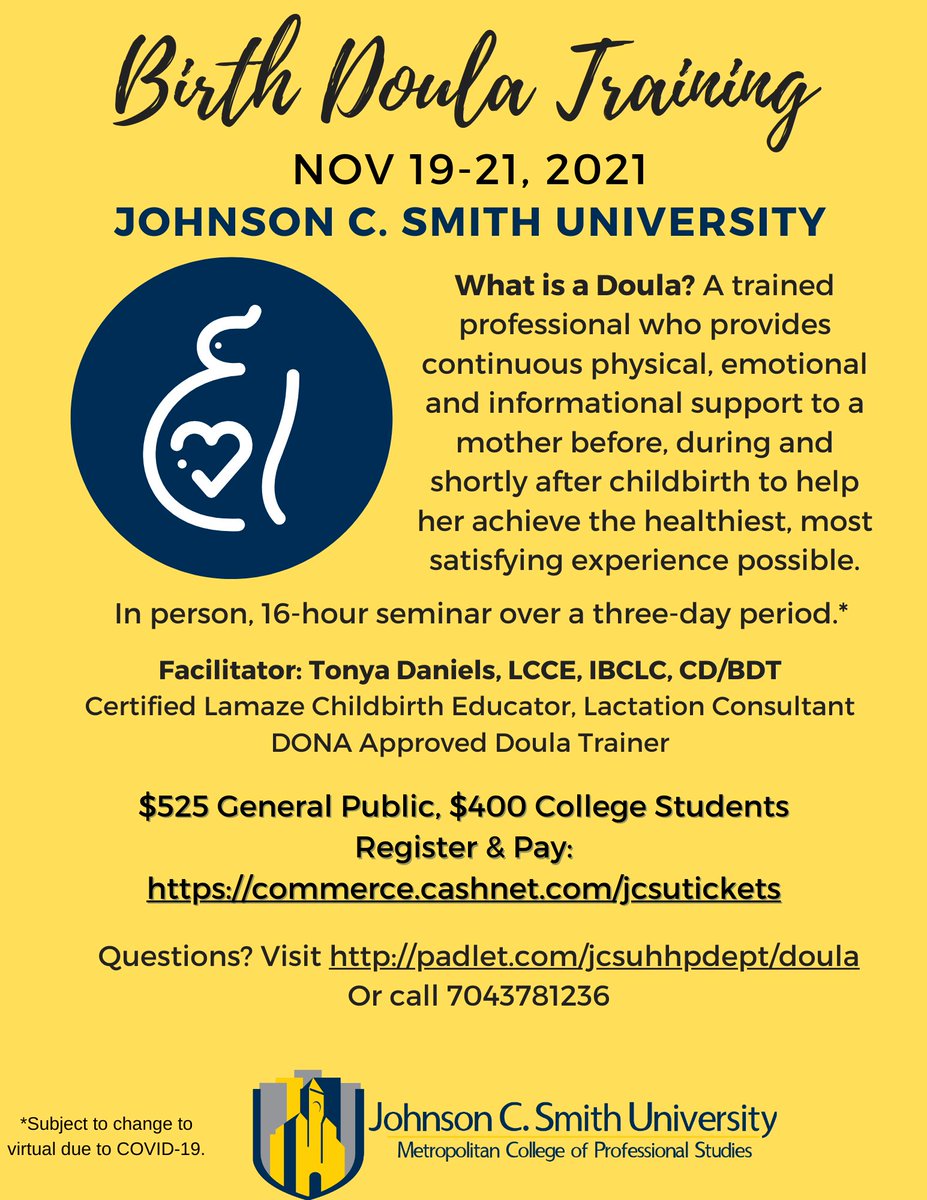 lugenia's tweet photo. Are you interested in becoming a Doula or Childbirth Educator? Register Now... Scholarships Available. #maternalchildhealth #blackmaternalchildhealth #birthdoula #childbirtheducation #DONA #lamaze https://t.co/psR821rNIv