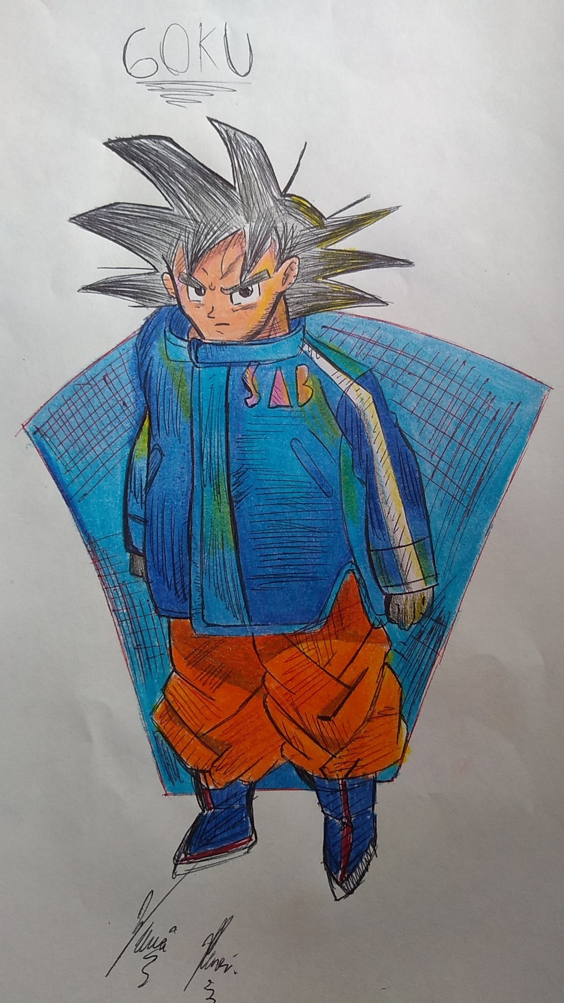 Desenhando um pouco Goku ssj4 espero que gostem #drawing#art#fanart