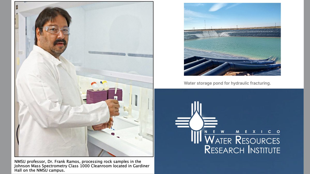 Meet Dr. Frank Ramos, professor <a href="/NMSUGeology/">NMSU Geological Sciences</a>, and read about Lin Chen, <a href="/nmsugradschool/">nmsugraduateschool</a> PhD candidate in Civil Engineering in the September Issue of New Mexico Water eNews. Read more at nmwrri.nmsu.edu/meet-the-resea…. #ElevateResearch