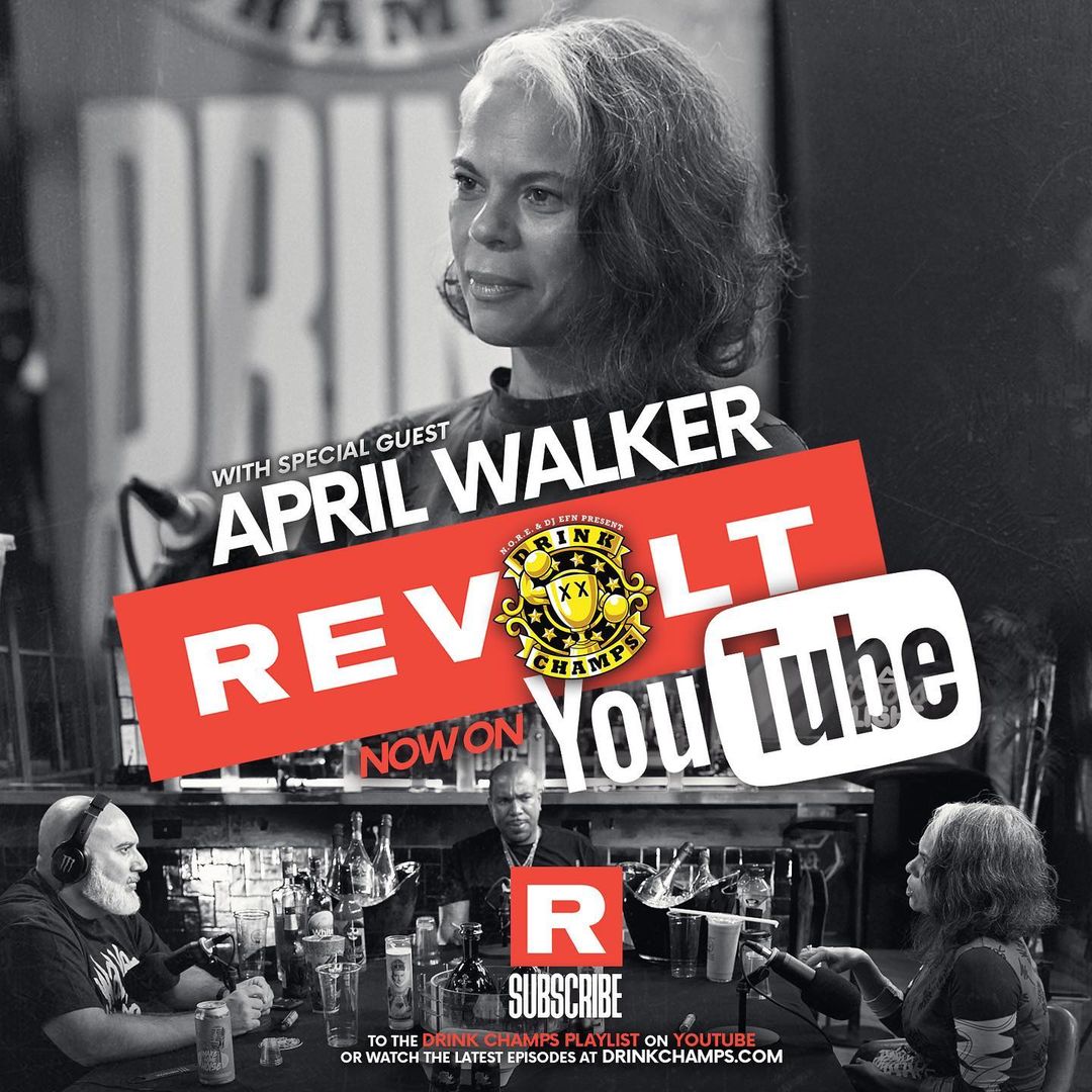 DrPostALotHere's tweet image. via @Drinkchamps

Full Video Drops TODAY on @revolttv #youtube @theaprilwalker @WalkerWearStore  🏆 #drinkchamps @noreaga @djEFN (Dope IG Live #DJEFN on @RockTheBells)