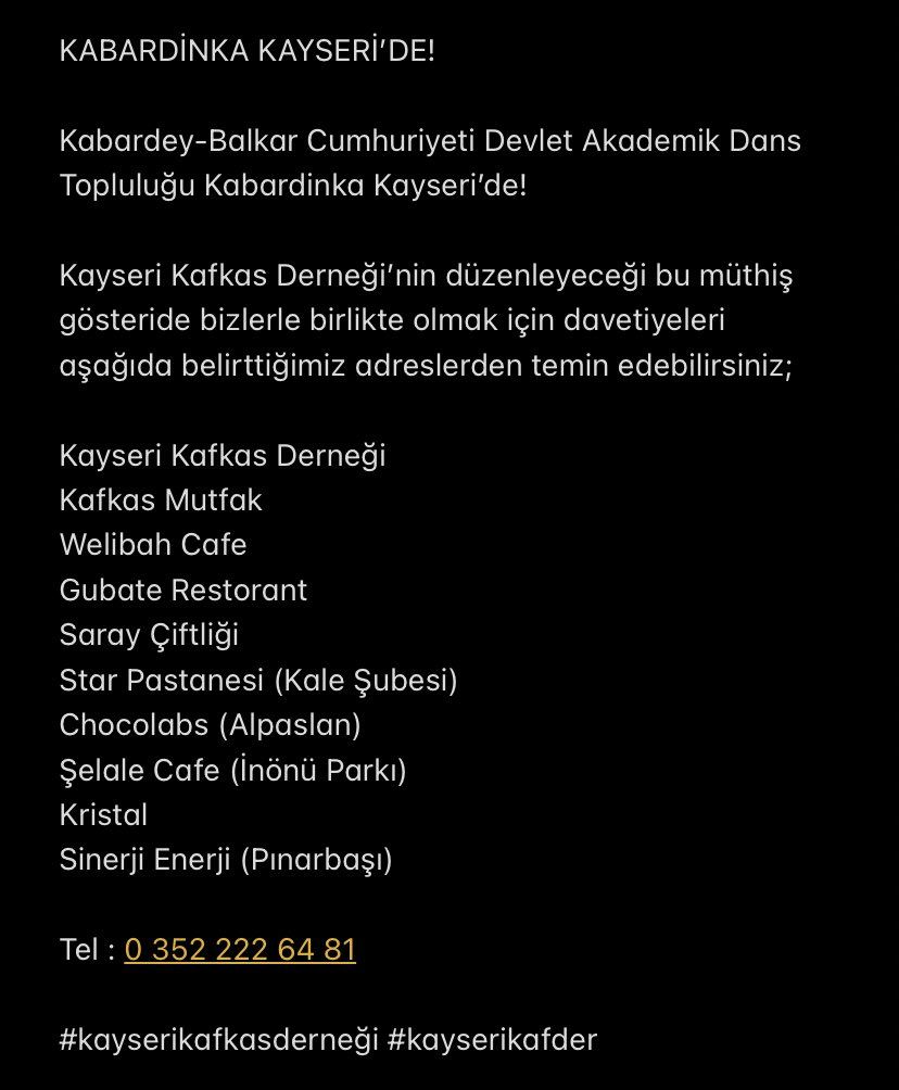 kayseri kafkas dernegi on twitter kabardinka kayseri de kabardey balkar cumhuriyeti devlet akademik dans toplulugu kabardinka kayseri de kayserikafder https t co tbtebych4p twitter