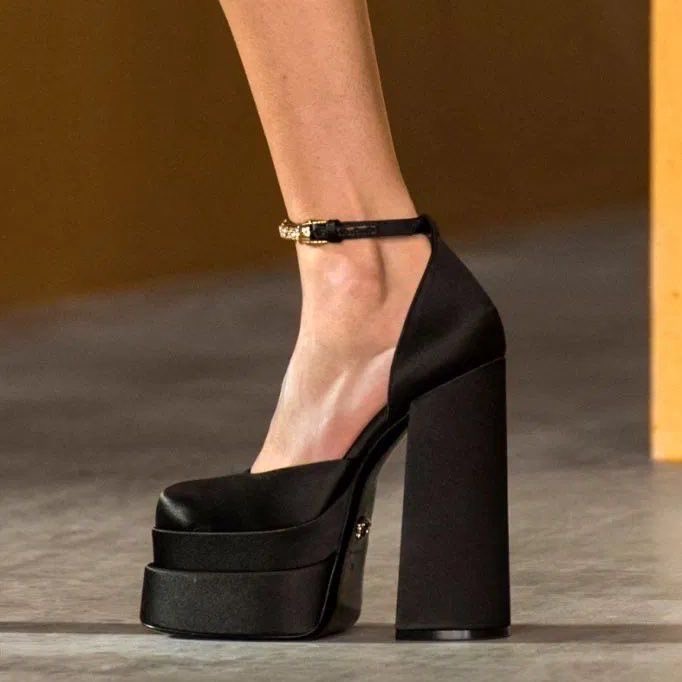 black versace platforms