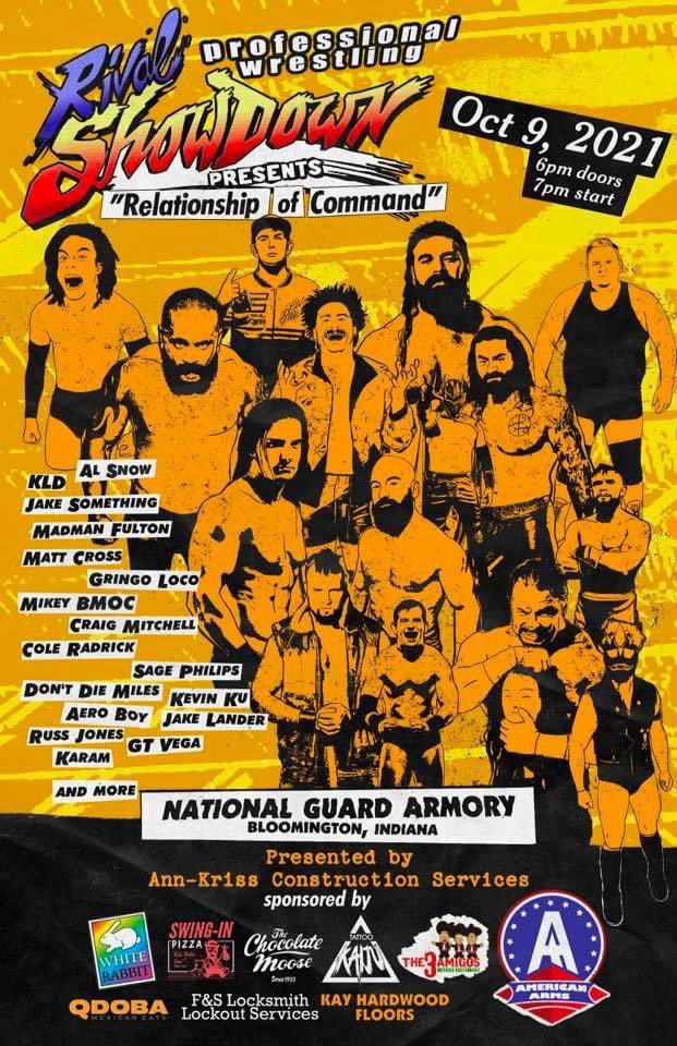 Today’s the day. For the first time in the 6 years of me wrestling, I’m wrestling in Bloomington, Indiana. My hometown. Let’s PACK the National Guard Armory for @RivalShowdown!!! Looking forward to seeing you all! 🤓