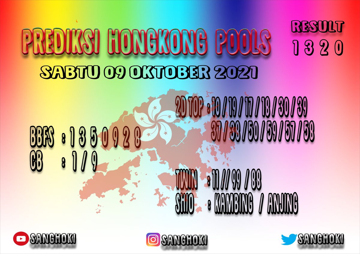 Sanghoki On Twitter Prediksi Angka Paten Hongkong Pools Sabtu 09 Oktober 2021 Antijamu Nomaharseper Sanghoki Angkahokidisanghoki Togelhongkong Prediksihongkongmalamini Prediksihongkong Hongkong Rumusjituhongkong Angkajadihongkong