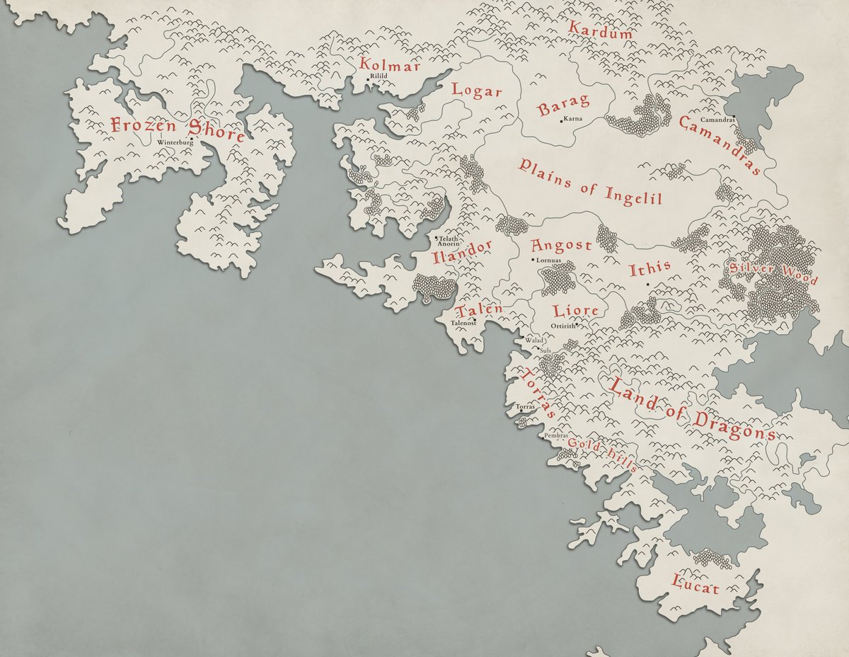 Other than that mine map, I am also working on this pretty large fantasy map which is hopefully shaping up