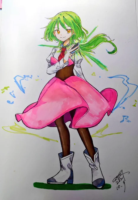 Gシリーズの生配信見ながら描いたちなみに3、4年前のリメイク絵なので服装あってるのかが謎 