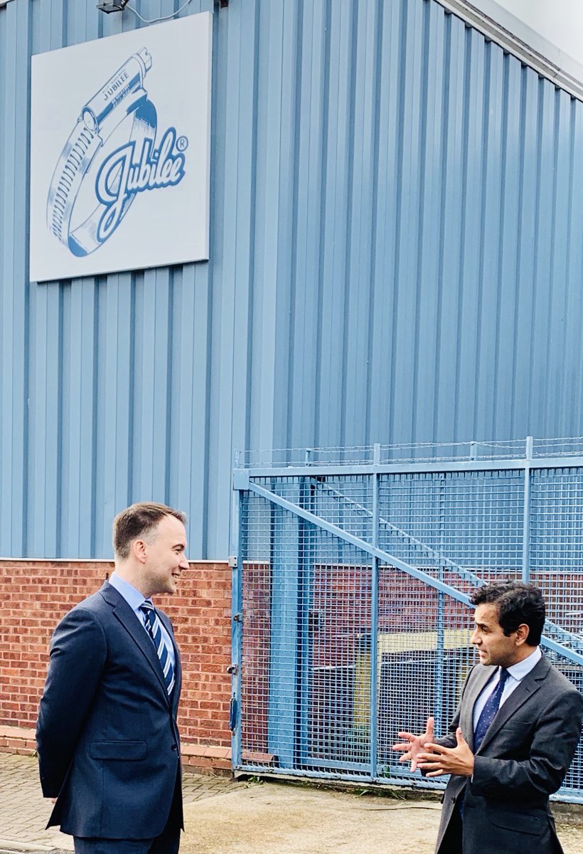 Rehman_Chishti's tweet photo. Delighted to visit @JubileeClipsLtd, a local business in Gillingham &amp; meet with Managing Director Ian Jennings to hear more about their fantastic work &amp; business which employs 80 people &amp; exports hose clips around the world 🌍, including to the Middle East, Japan &amp; North America. https://t.co/CGAk1GLjXp