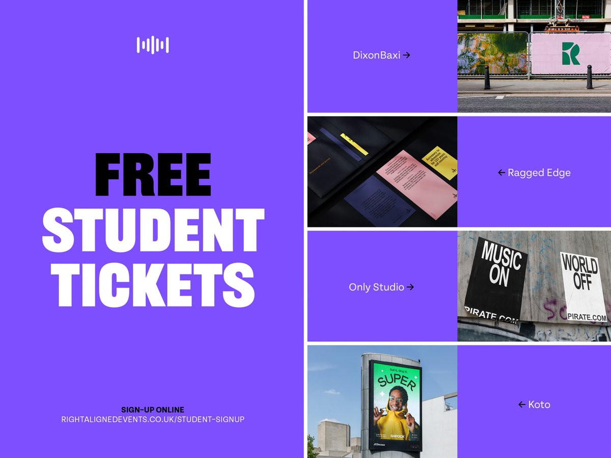 Our friends at @RightAligned1 aim to make their events accessible to everyone &amp; have decided to release a limited number of #free student tickets for every event they broadcast. If you are a student and want free ticket info first, sign–up now lnkd.in/dku4A7WW
