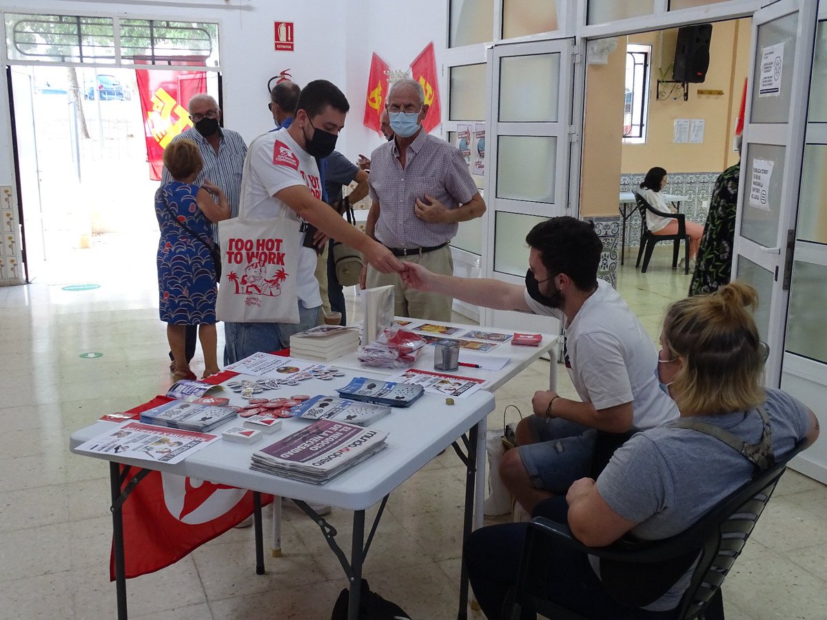 PCE_Cartagena's tweet photo. CENTENARIO DEL PCE
▶️ Todo preparado para que de comienzo la jornada con motivo de la celebración del centenario del PCE (@elpce).

#CentenarioPCE https://t.co/lYKrKuz1D8