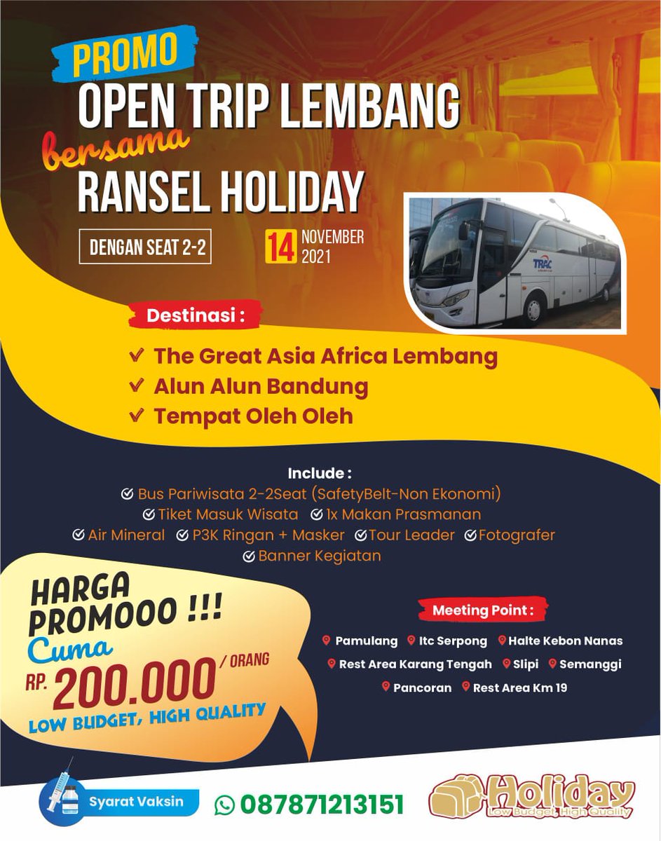 Yuk lur yg mau ikutan trip ke Lembang gak pake mahal