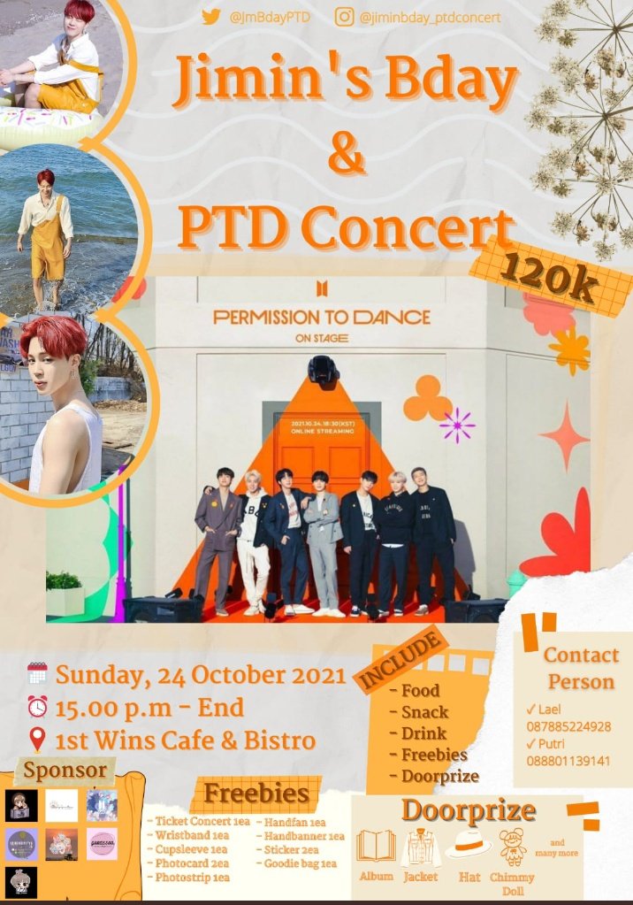 JmBdayPTD's tweet photo. Hai guys, yukkk di isi sisa 1 slot kosongny utk ikt nobar ptd brg kta nnti, krna ini cm sisa 1 slot jd pay first get first, yg mnat lgsung dftr aja ya. For more info dm aja guys.🥳💜

Let's have fun together🥳🥳

Link pndftrn👇👇
https://t.co/YzEsMG3b66 https://t.co/HRDT4ZiTYA