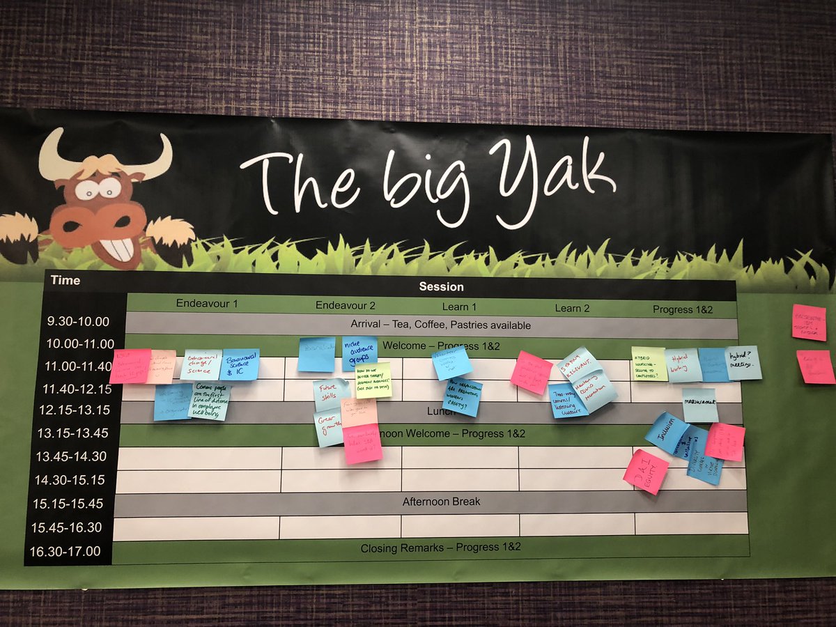 LKCommsAndCopy's tweet photo. Surprisingly, only one suggestion to focus on #InternalComms strategy so far at the #TheBigYak ‘unconference’ - lots of interest in hybrid working and measurement https://t.co/TIaHWqGvdl