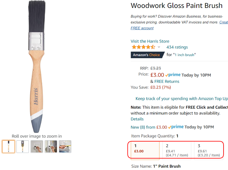 sBusinessHelper's tweet photo. @AmazonUK Is this daft pricing or just a clever ploy to persuade buyers to choose "3" option? 🤨😏
#PriceModelling #DealPersuasion #MarketingDigital
#Price #Prices https://t.co/JY4xwyemeS