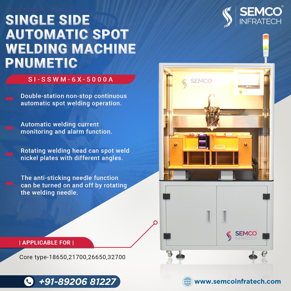 semcoinfratech's tweet photo. Assemble your battery pack with high precision welding machine.
𝙍𝙚𝙖𝙙𝙮 𝙎𝙩𝙤𝙘𝙠 𝘼𝙫𝙖𝙞𝙡𝙖𝙗𝙡𝙚
Contact Us!: +91 9810329590
#machinery #equipment #automaticspotweldingmachine #industry #ev #heavyequipment  #semcogroup #semcoinfratech #celltester #weldingmachine https://t.co/I4BqjHWxvJ