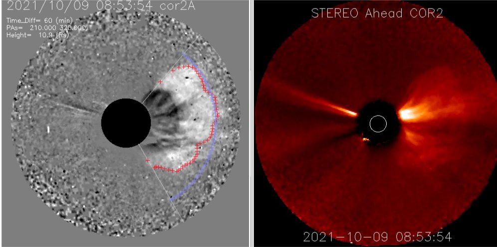 nenecallas's tweet image. the first images of COR2 where we see the CME that generated the M1.6 class flare the AR2882. @TamithaSkov