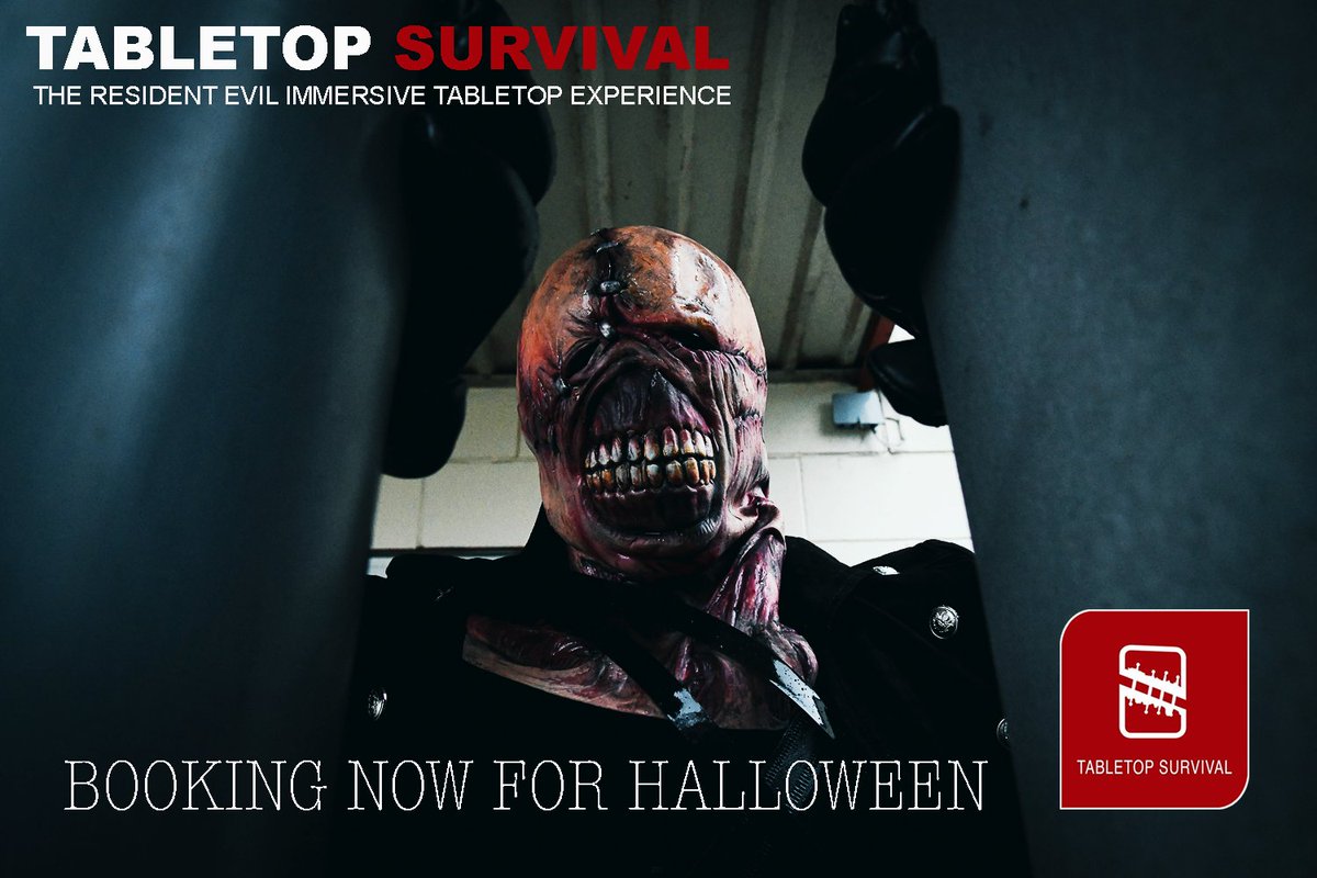 In the depths of Raccoon City lurks many monsters, though only one is hell bent on destroying the last two S.T.A.R.S agents left in town! Join us as we immerse you into a world of immersive tabletop gaming. BOOK NOW for limited dates. #zombie 
#residentevil  #tabletopgaming