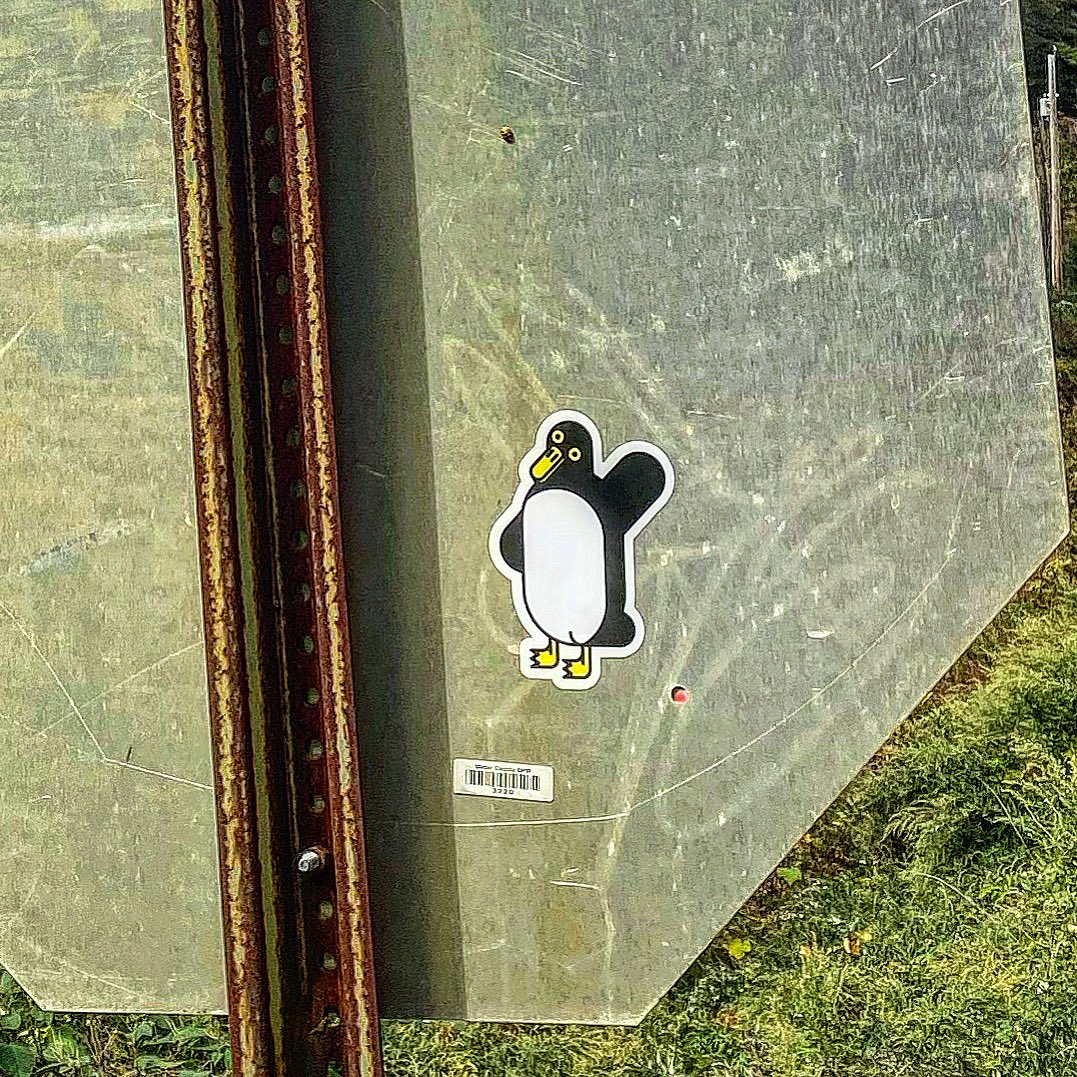 Stukuls's tweet photo. I see Penguins everywhere!

#birdwatching #krumville #weekend #catskills #deepcatskills #roadslikethese #graffiti #cycling #upstate #upstateNY #ulstercounty #olivebridge #stickers #business #smallusiness #penguin #penguins https://t.co/i5OsA8s8Vd