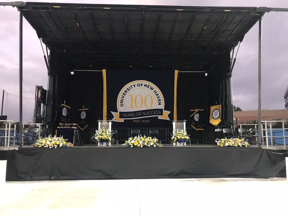 UNewHaven's tweet photo. Weβre ready to celebrate our Centennial Class! WATCH LIVE at 9 am β> https://t.co/Xm8hJMLGd9 #CentennialClass #ClassOf2020 @UNewHavenAlumni https://t.co/u6xCJ89e2T