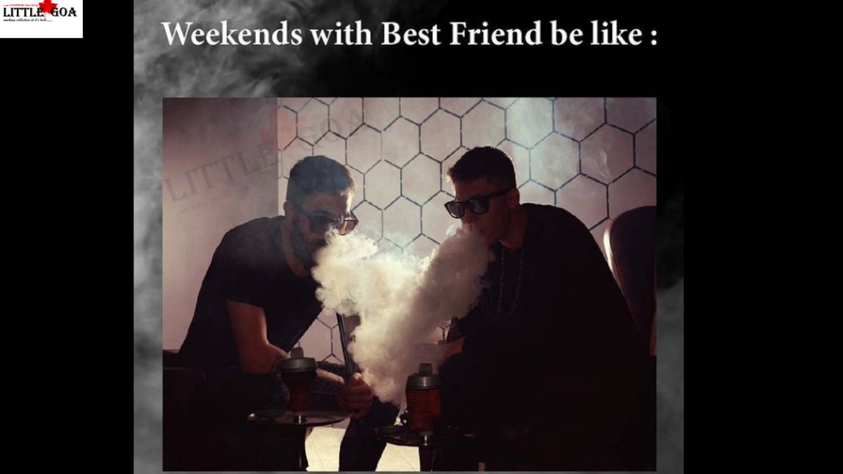 Littlegoa_'s tweet photo. Tag your best friend... 
https://t.co/527v2d5TSl
#WeekendKaVaar #weekendvibes #smoke #hookah #hookahlove #hookahsmoking #hukka #hokha #waterpipe #hookahbar #narghila #cachimba #smokingaccessories #smokeshop #headshop #littlegoa https://t.co/h2cXZV89Fv