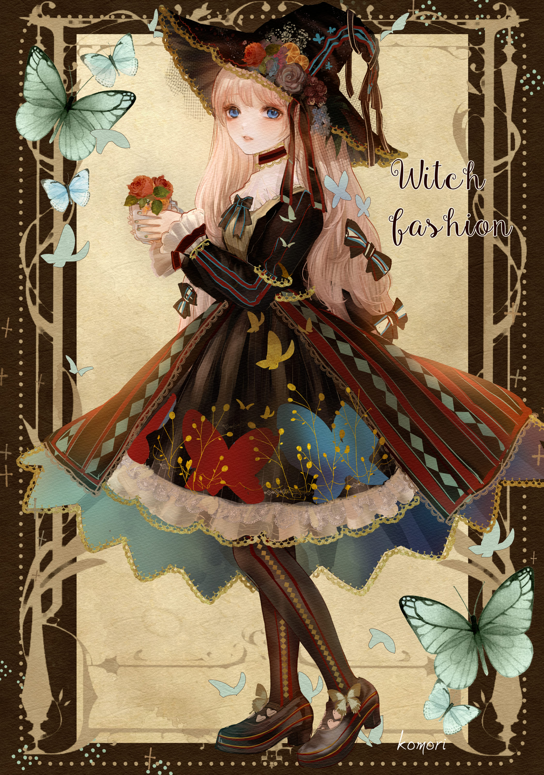 Twitter 上的 こもりひっき 幻想少女絵 ハロウィン魔女ファッション Halloween魔女をイメージしたワンピースの ゴシックロリィタコーデをまとめました 芸術の秋twitter一次創作展覧会 イラスト ゴスロリ T Co Yix4rrsrpo Twitter