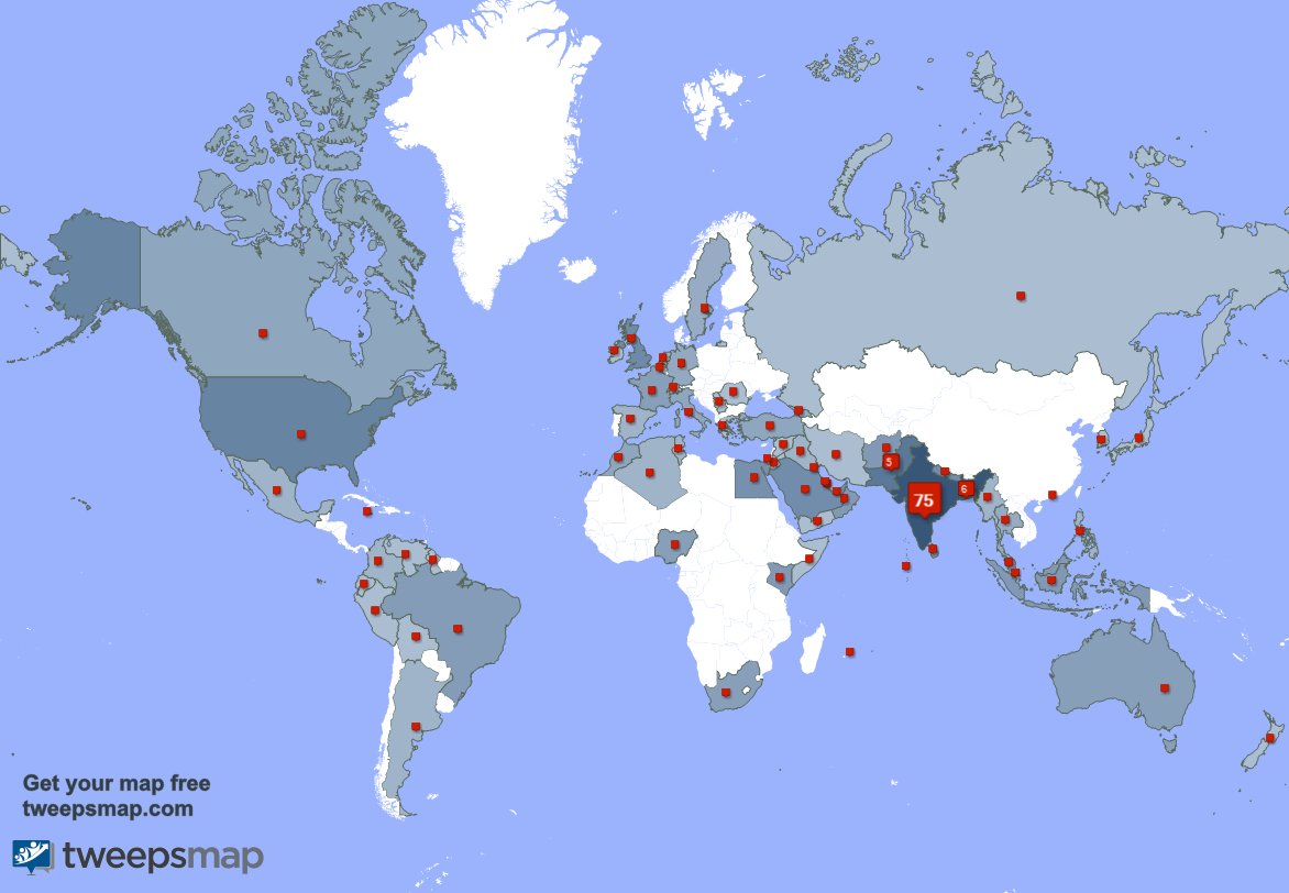 I have 2 new followers from Sri Lanka 🇱🇰, and more last week. See tweepsmap.com/!sanjana267