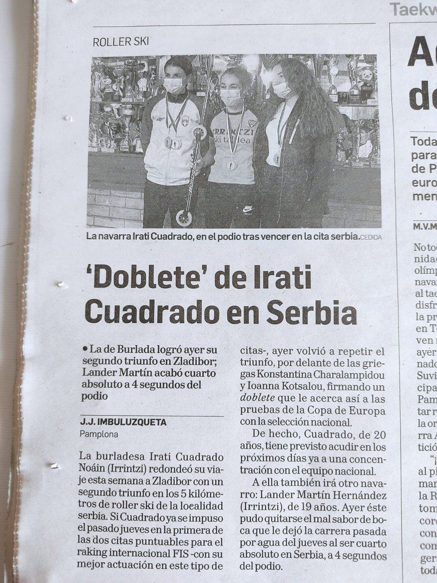 La aventura Serbia 🇷🇸 de <a href="/Iratiicuadrado/">Irati Cuadrado</a> y <a href="/landertin/">Lander</a> en <a href="/DiariodeNavarra/">Diario de Navarra</a> 

Karraturen garaipen bikoitza eta Landerinoren erremontada ederra!