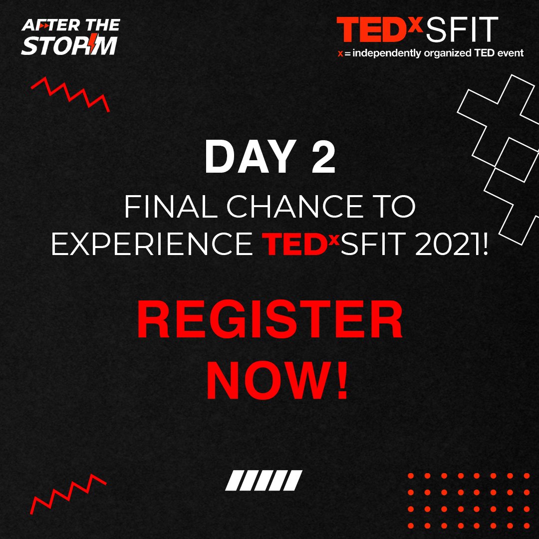 TEDxSFIT's tweet photo. I WANT IT, I GET IT!! 🔥
Have you got your ticket  already ??
If not it’s you last chance to get it, Go grab it before it’s too late !
 LINK IN THE BIO ✨
#TEDx #TedTalks #tedxsfit #RegisterNow #FREE https://t.co/xFpsUOg0M9
