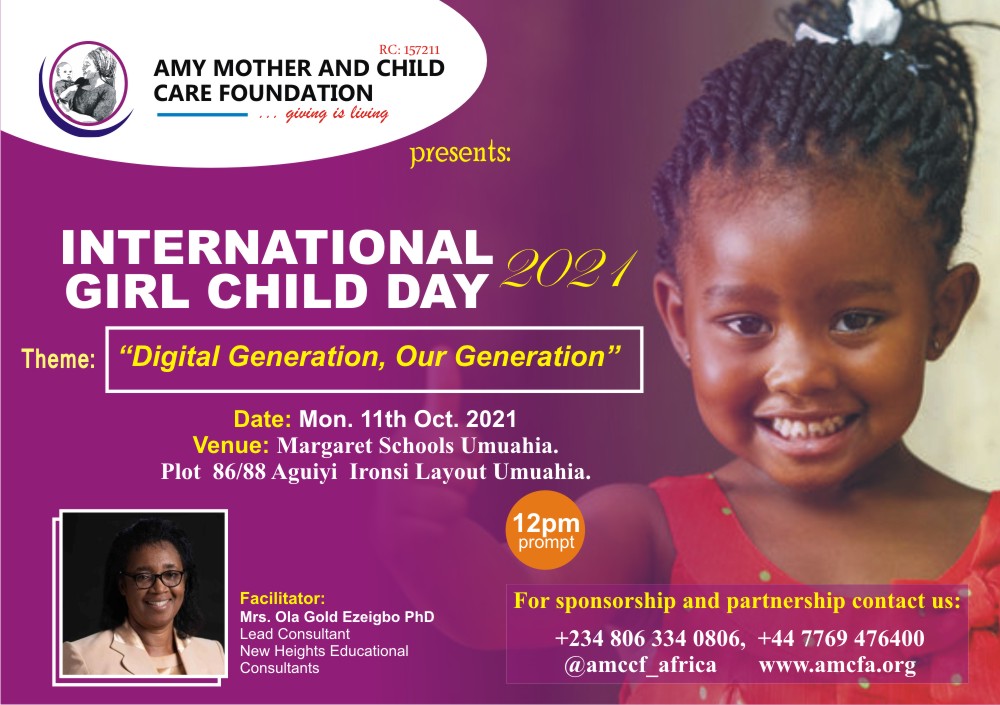 amccf_africa's tweet photo. #AMCCF Africa will be #sensitizing  students of  #Margaret school, Umuahia, Abia State on  the Concept of understanding #Gender Equality, #Digital Generation and the Place of the #Girl Child in the society. https://t.co/nUUVws6GF1 
@MaziEminent
@chfarr_ng
@hartng
@Abiaonline1 https://t.co/wmya7nvYES