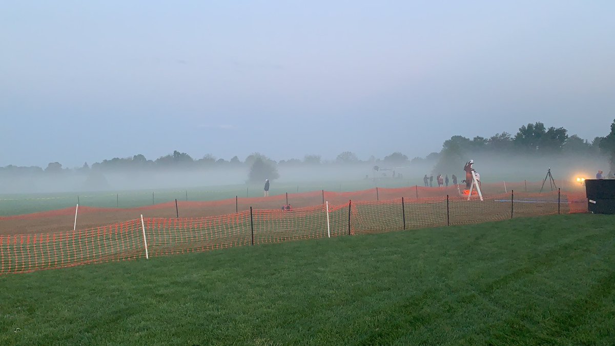 OcHaunted's tweet photo. @kytrackxc 20 minutes before the start of what looks to be a preview of the AAA girls state meet with @AHS_Distance @ManualAthletics and @OCColonelNation. https://t.co/yH3QQv8Pb8