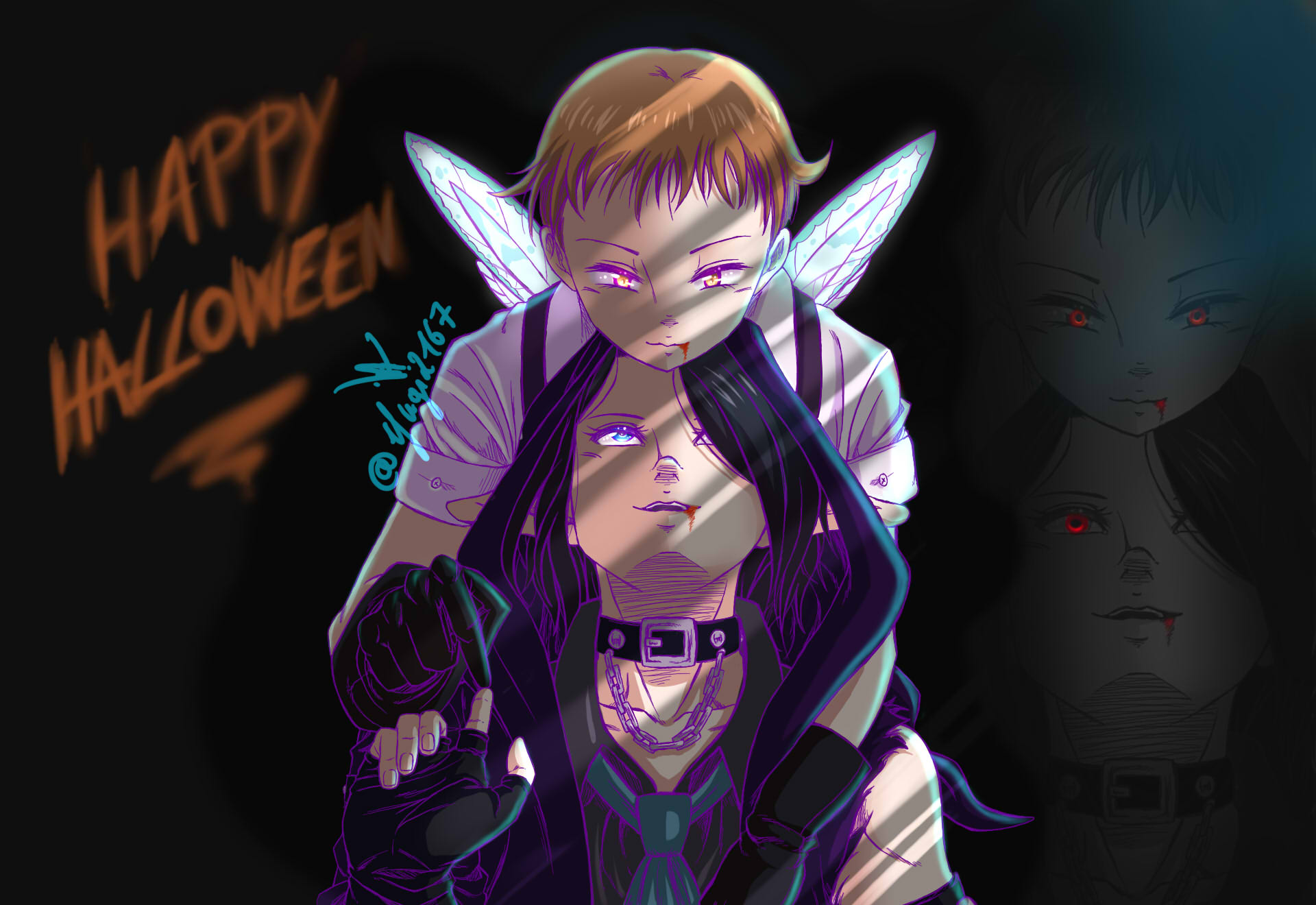 Yugi A Fanart I Made Of King And My Oc Dixie On Their Halloween Clothes King Harlequin Fairyking Nanatsunotaizai Sevendeadlysins Halloween 七つの大罪 妖精王 キング ハーレクイン 妖精王ハーレクイン 妖精王 Oc Originalcharacter