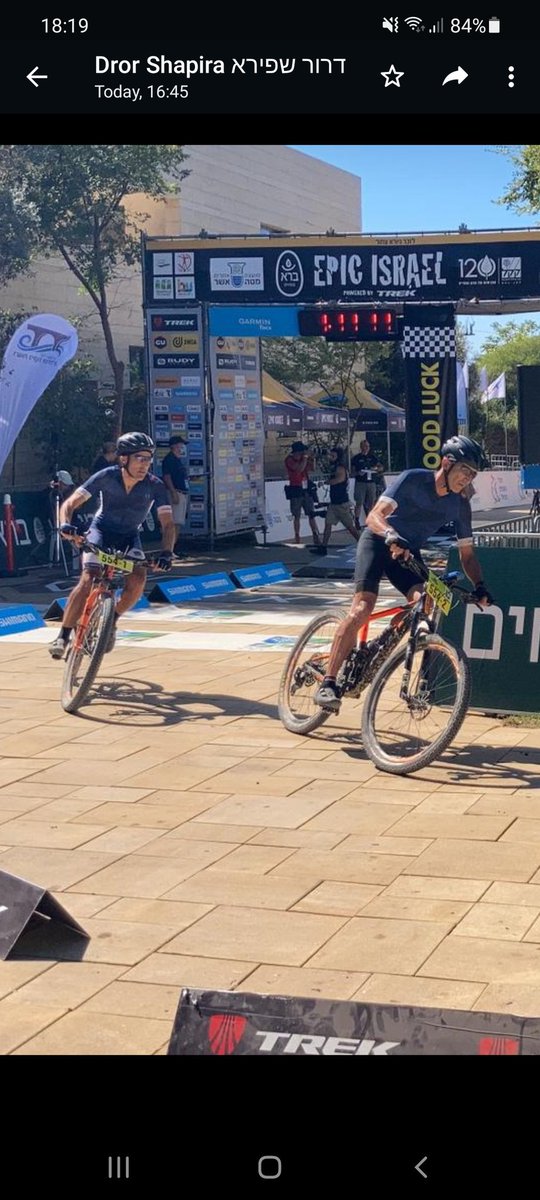 We did it🥵 Team-HUJI @HebrewU @ELSCbrain (The incredible Yoram Ben-Shaul & me) just finished Epic Israel 2021 (epicisrael.org.il), considered the toughest mountain biking event in Israel. 4 days, 20, 74, 120 & 72 km. Thanks HUJI for sponsoring us! Going to rest now...