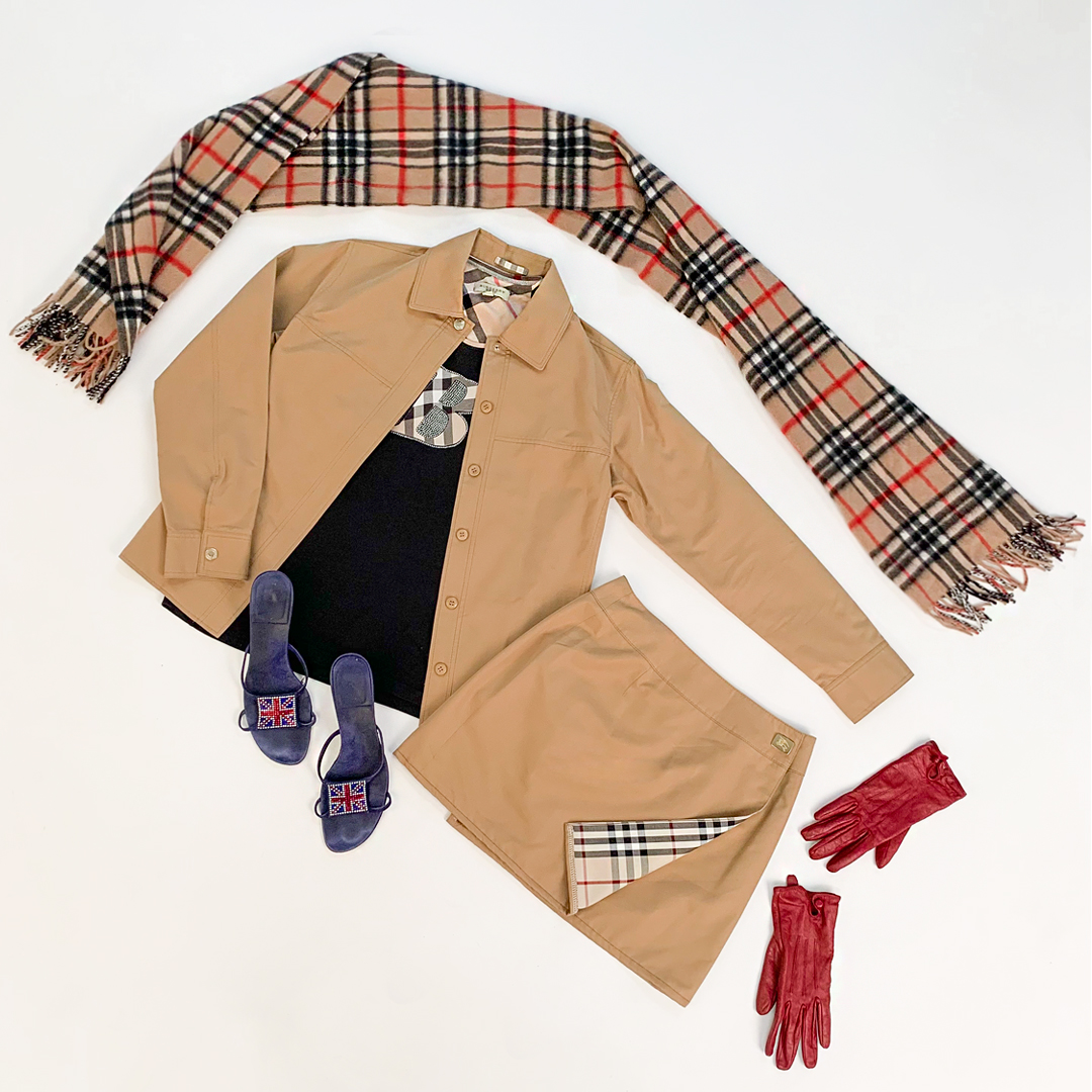 Feeling the Autumn chill? Layer up in this Brrrrr-berry co-ord ❄️🍁😜
​
​Burberry, Moschino, Versace and D&amp;G. We've got the best vintage designer clothing. 
​
​Get the label you love WITHOUT contributing to further waste. ​All about that circular economy life babeh 🙌👍