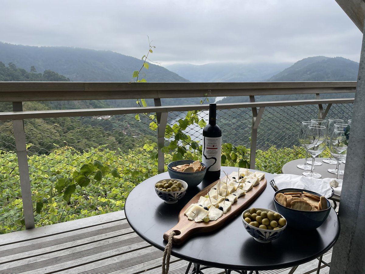 Caminanteplanet's tweet photo. La siguiente parada de esta #ecoexperienciacraegalugo #ecoexperienciascraega es en la bodega de Abadía da Cova con unas vistas privilegiadas de la Ribeira Sacra lucense y de un espectacular meandro del Miño. 

@CRAEGA @slowcompostela @BlogHedonista @loves_galicia @GaliciaMaxica https://t.co/mKKQU30vir