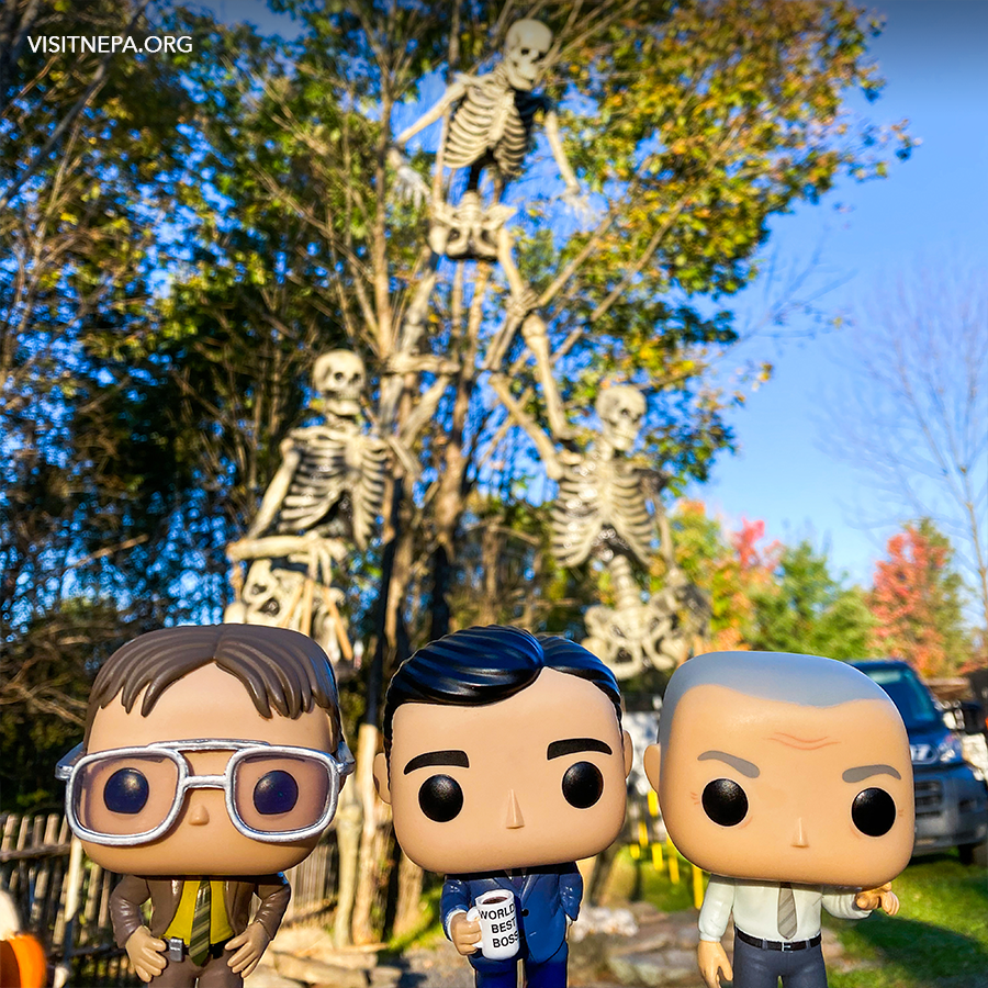 VisitLackawanna's tweet photo. As the sun was setting, Michael, Dwight, and Creed ventured into the Reaper's forest for a "behind the scenes" tour of Reaper's Revenge Haunted Hayride and Attractions! 💀 

⭐ Visit our FB Page for the full post! ⭐

🗺https://t.co/c0wJPTCbeJ

#theoffice #dundermifflin https://t.co/aR8CnWBCNF