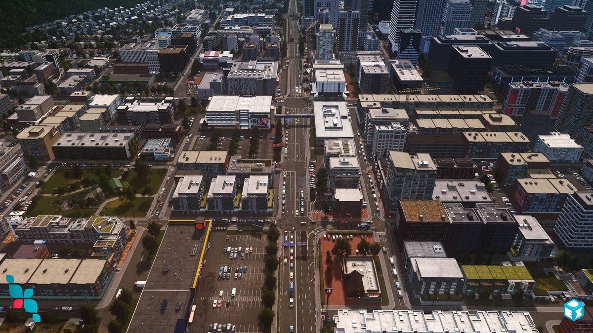 Main street aerial view. #FairytaleKeys #CitiesSkylines