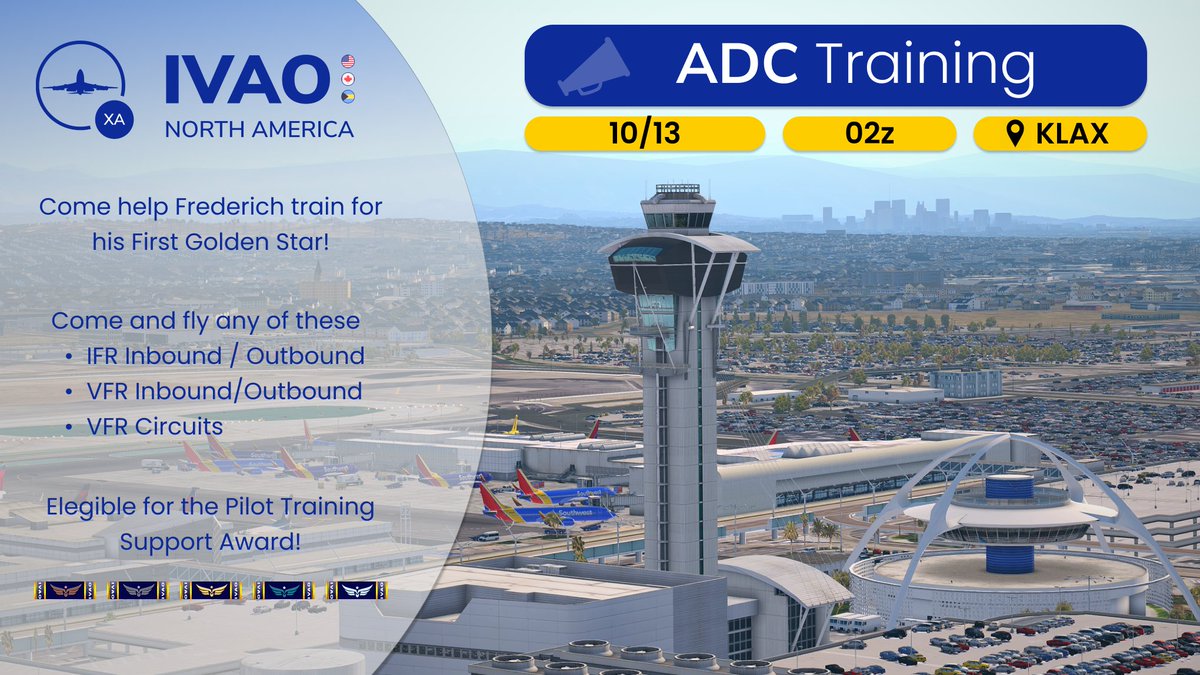 KNOCK KNOCK! It's another training in KLAX 😎Enjoy the view of beautiful LA and help Frederich train for his first Golden Star! ⭐️
