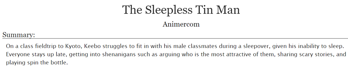 SRAnimercom's tweet photo. My fic for @DanganSleepover zine! Features sleepover hijinks with Keebo and the boys <3. 

https://t.co/TPPagiiE6z https://t.co/LOBJSngH44