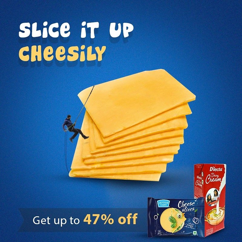 bigbasket_com's tweet photo. Make cheese, healthy!
Indulge in the delicious taste and creaminess of fresh cheese slices made of cow milk. Shop today at bigbasket!
Get up to 47% off on 5000+ products, only at bigbasket.
Shop now!
#Cheese #CheeseSlices #Big47 #bigbasketSale #bigbasket #Sale https://t.co/95jYcxgQPS