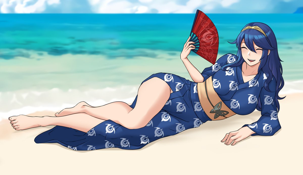 Yukata/Swimsuit Lucina Commissioned by anon #FEH #FireEmblemHeroes #FireEmb...