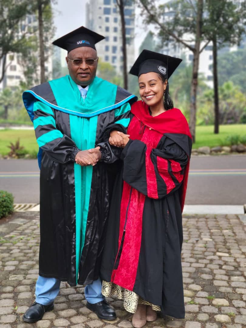 Our first born (Betelehem) graduated today with sub-speciality certificate in Pulmonary &amp; Critical Care Medicine from Addis Ababa University. Her speciality certificate is in Pediatrics &amp; Child Health <a href="/Betelehem_Belay/">BB</a> <a href="/rebecca_kassa/">Rebecca Belay Kassa</a> <a href="/DeborahKassa1/">Deborah Kassa</a> @ipardonyoutoo <a href="/AddisUniversity/">Addis Ababa University</a>