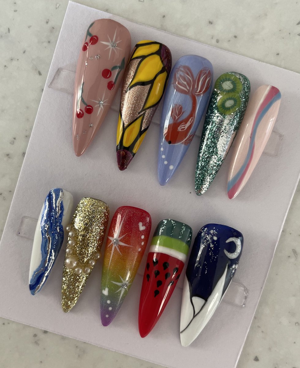 polishedpixie's tweet photo. I just love doing #etsy orders for lovely customers. They are being worn for holidays to #Disney, baby showers, #harrystyles concerts in #lotnewyork #lotphiladelphia, Halloween and birthday parties. Check out my shop https://t.co/dPq7GrumyZ 💅 https://t.co/A1t1BoXYSW