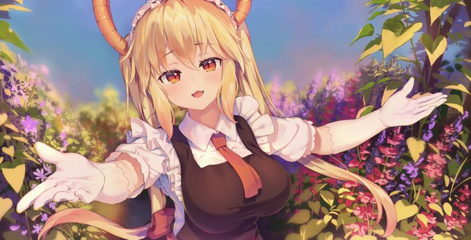 トール様描いた🐉
一緒に散歩中〜!
#小林さんちのメイドラゴンS 