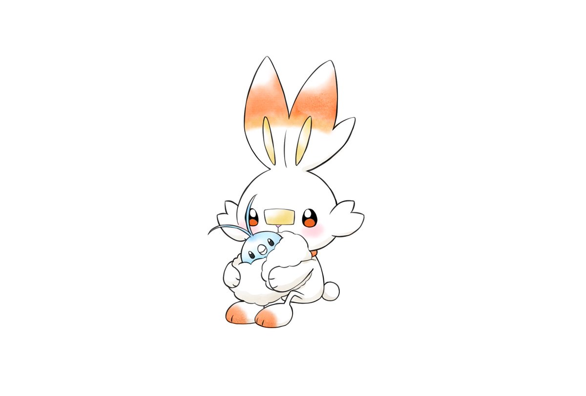 ポケモン チルットぬいぐるみをもらったヒバニーを描きました ヨコヤのイラスト