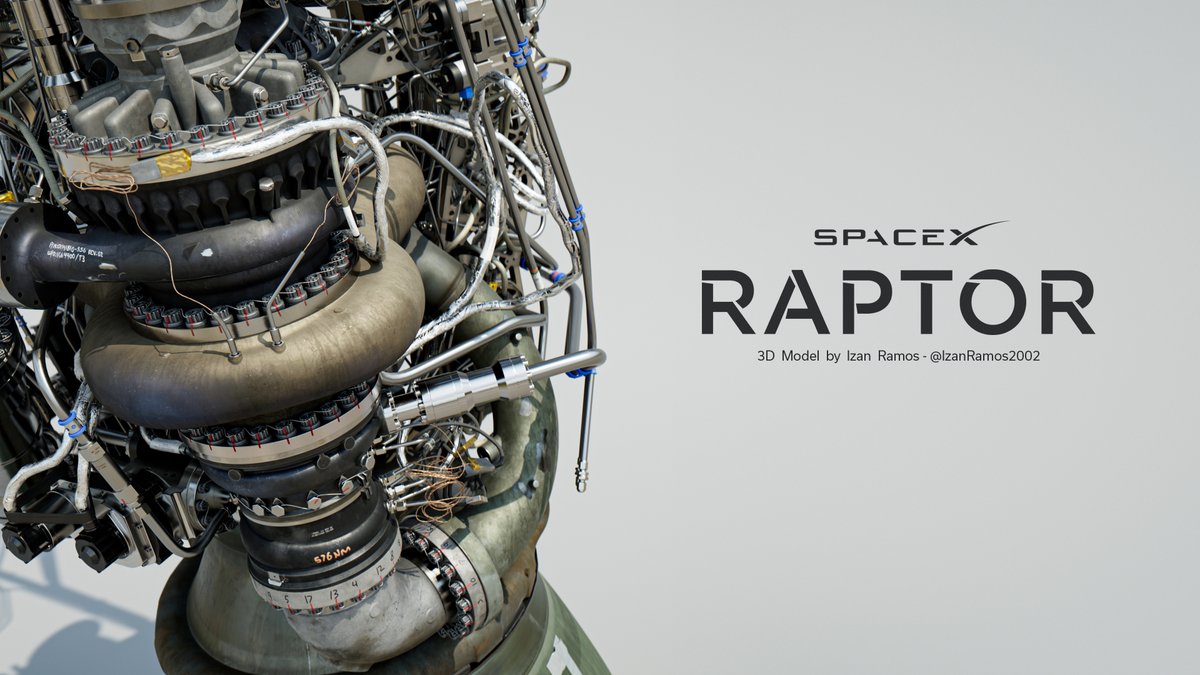 IzanRamos2002's tweet photo. This is my @SpaceX Raptor Engine model and it's finally done!
Tell me your thoughts and support it if you like it!
@elonmusk #SpaceX #Starship https://t.co/28yptJSJk9