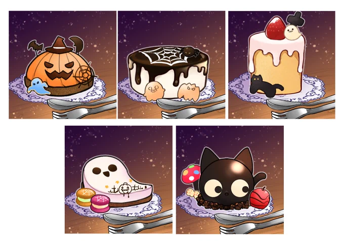 ケーキは5種類描いてた 