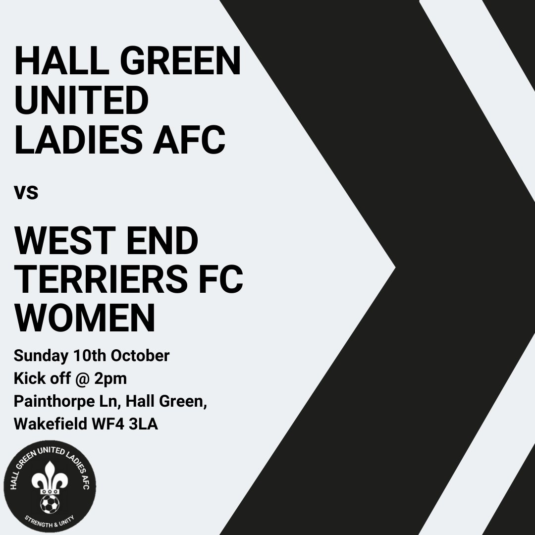 Better late than never - dates for your diaries! October fixtures are in! 
Tomorrow's fixture sees the ladies playing at home against West End Terriers FC Women. 
Come down and support the team if you can! Kick off at 2pm. ⚽