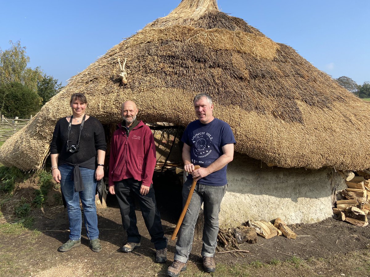 Three of the original minds behind the build @richardhosgood @preshitorian and Busters archaeologist and project coordinator Trevor! #bronzeage