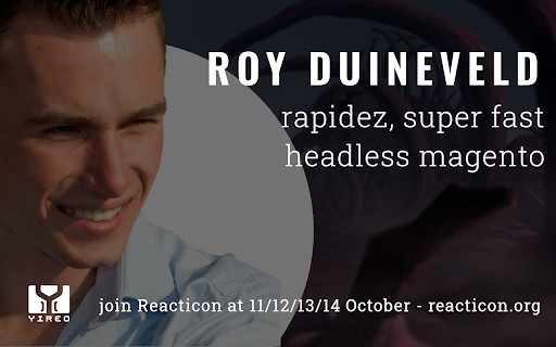 reacticon's tweet photo. We have seen our fair share of Magento-alternatives at past Reacticon's. At #Reacticon day 1, @royduin will explain why his Laravel app Rapidez is different and could be a good replacement of your regular Magento setup

Join Reacticon &amp; learn more about it https://t.co/ludh4Olzh0 https://t.co/EduF7qNuVz