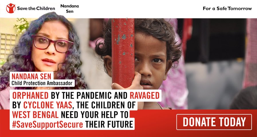 #children orphaned by #COVID19 & devastated by #CycloneYaas are at grave risk of #childabuse & exploitation. Will you join me & @stc_india to #SaveSupportSecure their future?

If donating from 🇮🇳bit.ly/3BavXfs 
International bit.ly/2WDB60r 

@giveindia #bangla