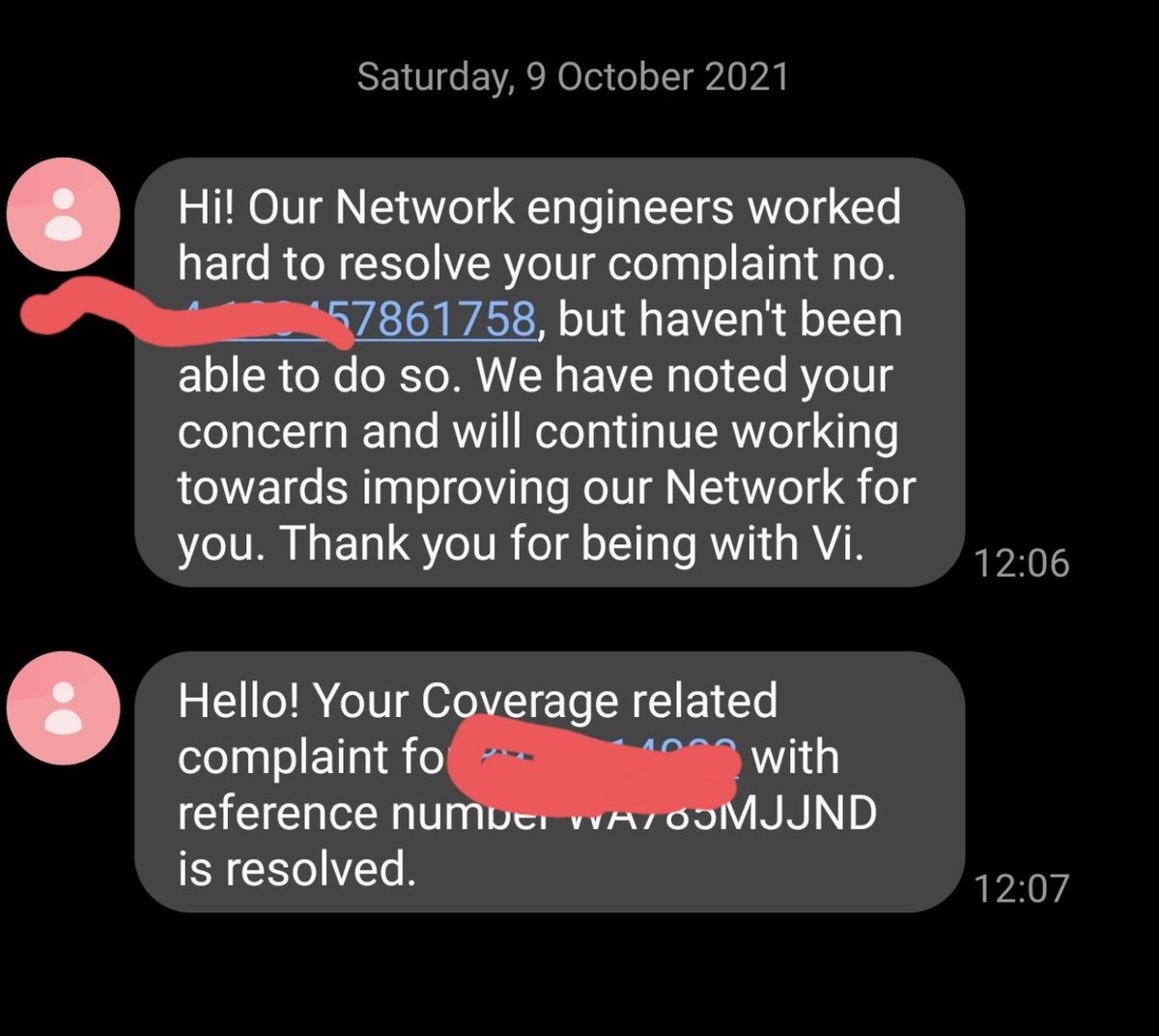 #VodafoneIdea #Vodafonedown #idea #VIcustomercare
#Vi #Vicustomer
#complaint  Ther is hardly any 4G signal and reception is below par and a customer care representative called me today to discuss on the problem and very after the call I got this message